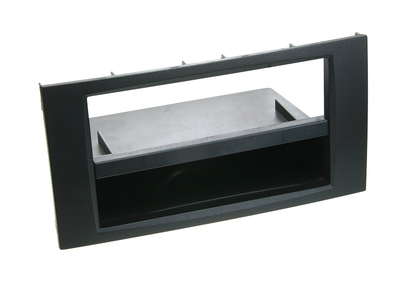 Monteringsram för Ford 1-DIN, svart plast, fack för bilradio, 2003.