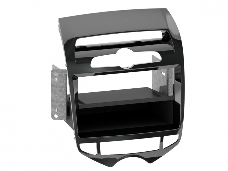 Monteringsram för 1-din stereo, Hyundai ix20 2010-, pianolack.