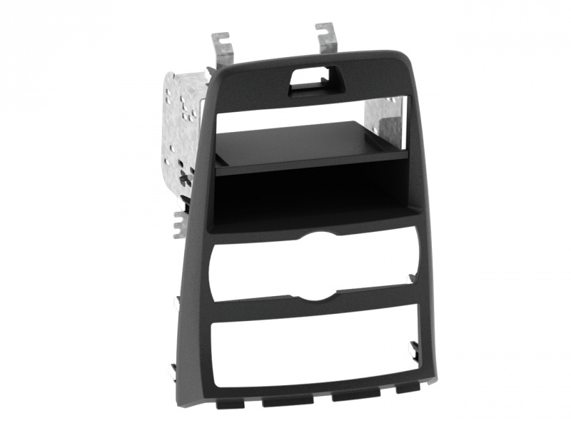 Monteringsram 1-din med prylfack för Hyundai Genesis 2010-2013.