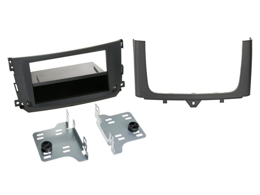 Monteringsram 2-DIN med prylfack Smart Fortwo