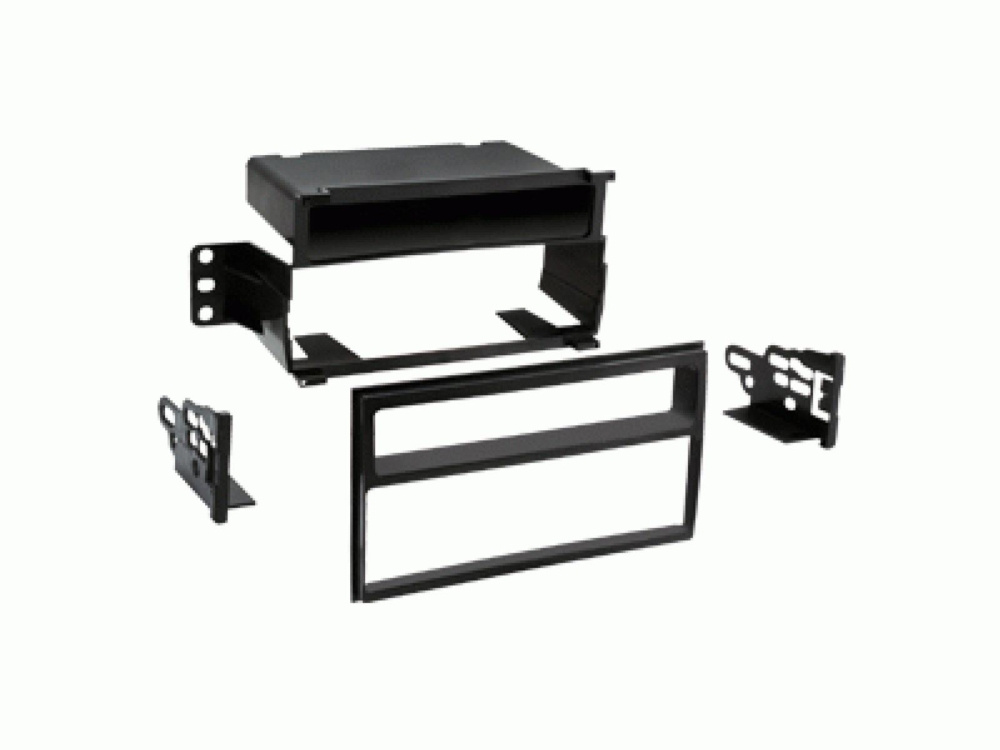 Monteringsram 1-DIN med prylfack Nissan Juke/Tiida, piano black