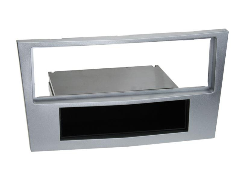 Monteringsram för 1-Din stereo med matt chrome-finish för Opel Astra.