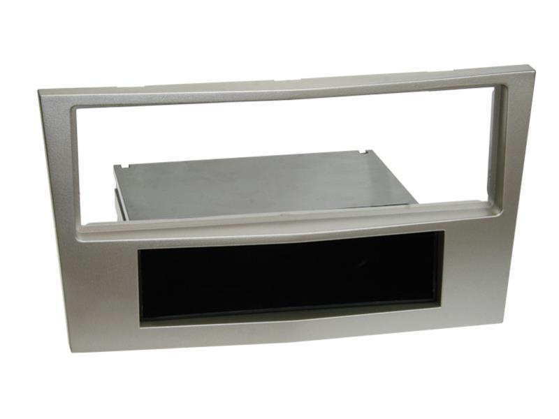 Monteringsram för bilradio, 1-Din, satin finish, passar Opel Astra.