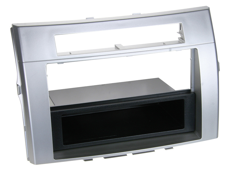 Monteringsram för bilradio, silverfärgad, för Toyota Corolla Verso -09.