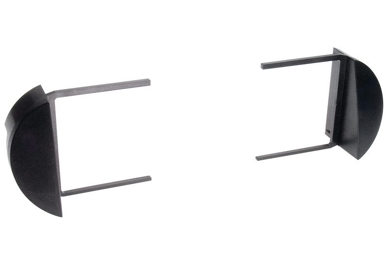 Monteringsram för att installera en 1-din stereo i VW Beetle.