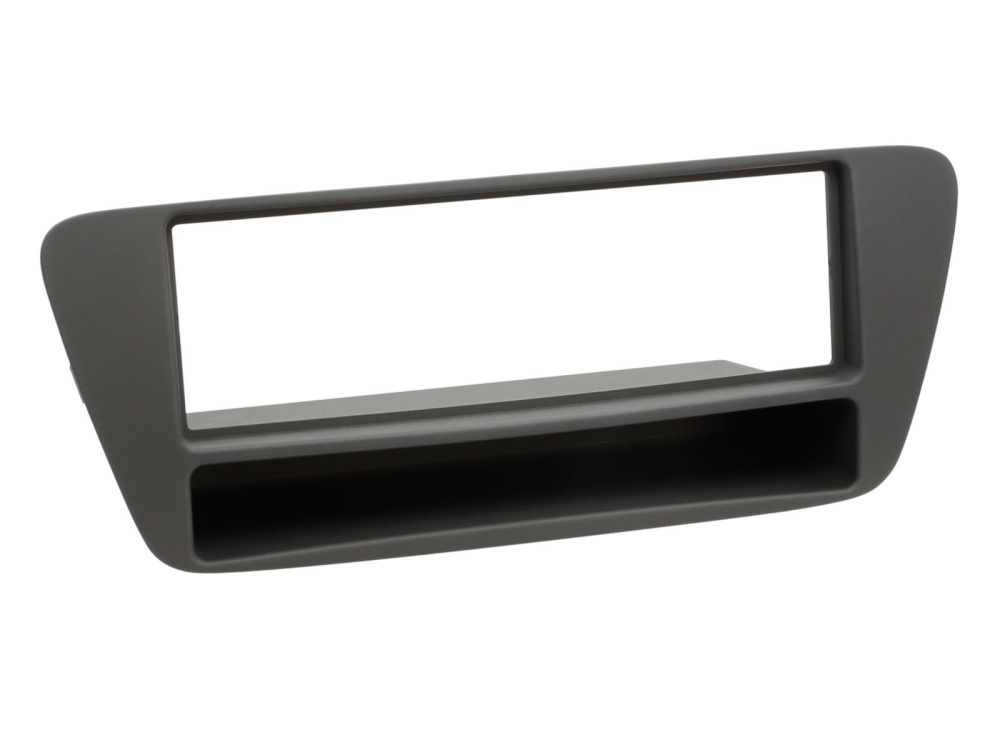 Monteringsram 1-DIN med prylfack för Audi Q3, i grå plast.