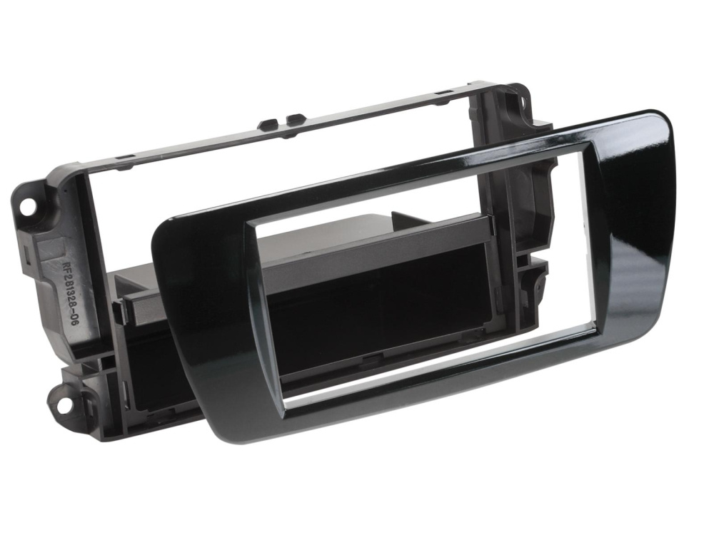 Monteringsram 2-DIN med prylfack Seat Ibiza, piano black