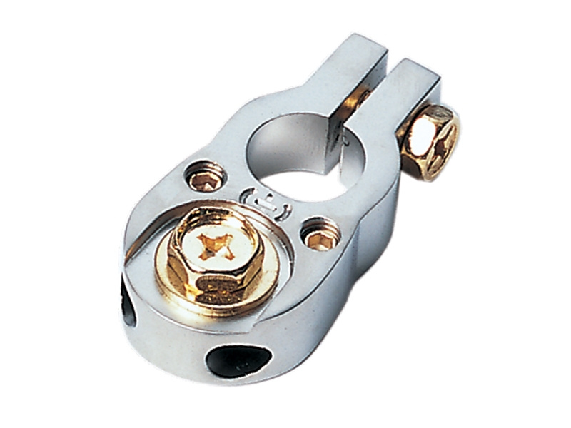 Batteripolsko med skruvanslutning och plats för kabel 2x10mm².