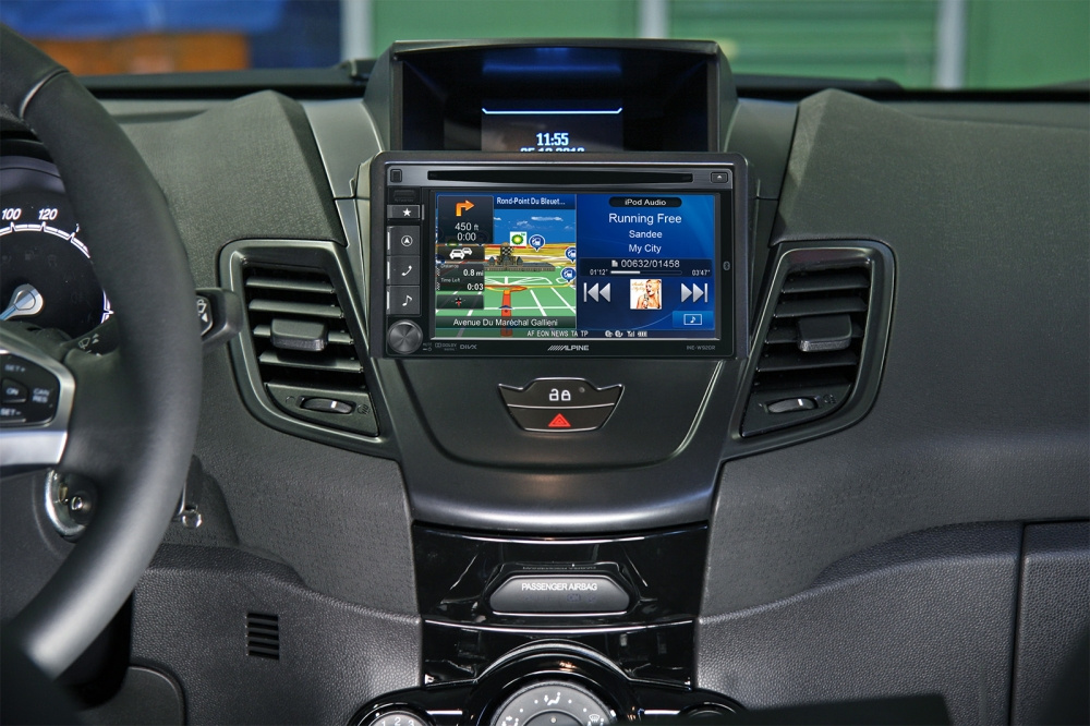 Monteringsram 2-DIN Ford Fiesta, svart