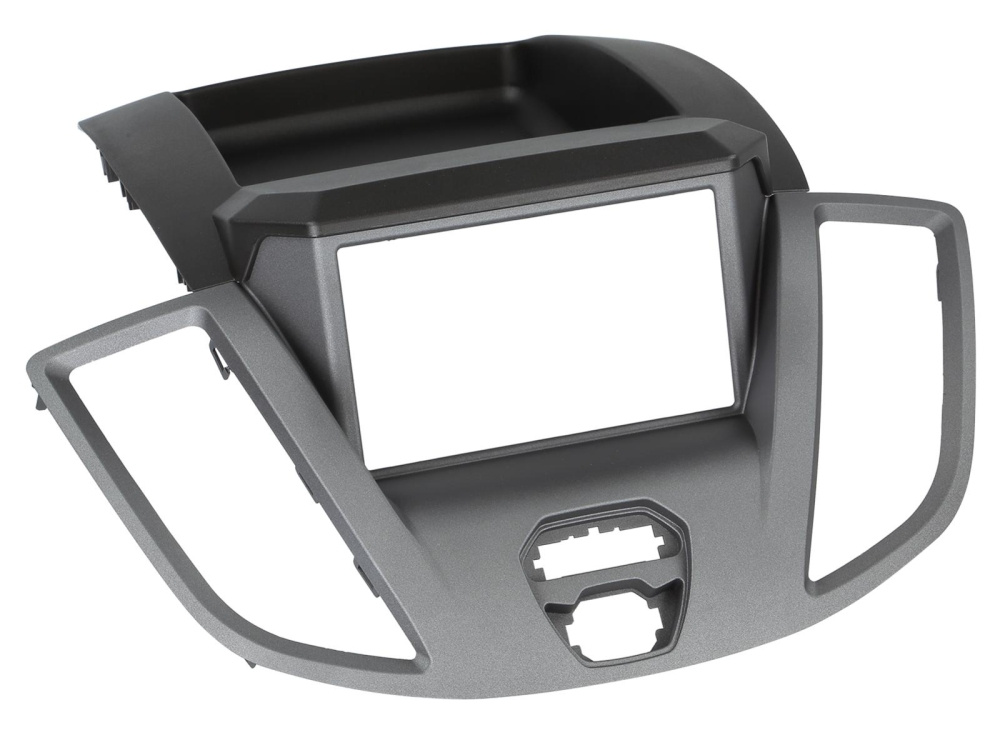 Monteringsram för 2-DIN med prylfack, designad för Ford Transit V363.