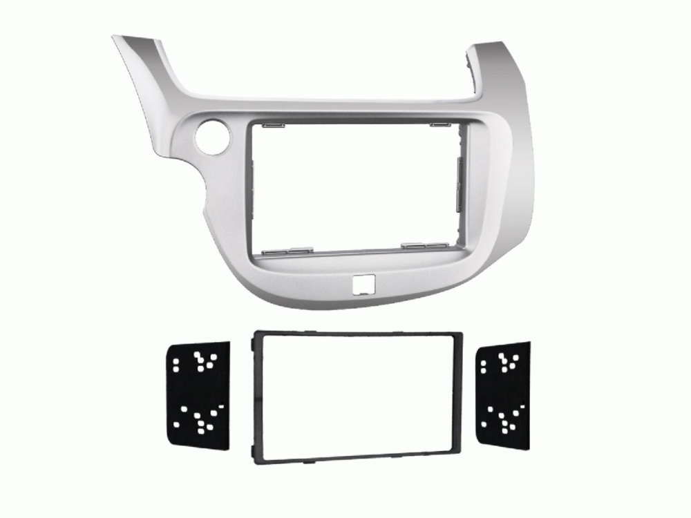 Monteringsram 2-DIN Honda Fit/Jazz, silver