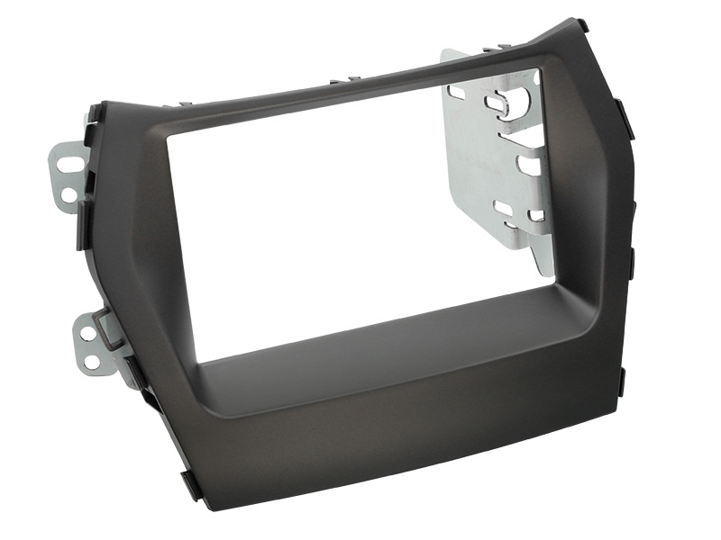 Monteringsram för 2-din bilstereo, avsedd för Hyundai Santa Fe 2013, svart.