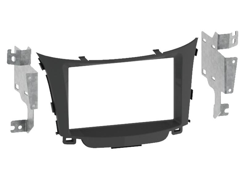 Monteringsram för 2-din stereo till Hyundai i30 2012, med fästen.