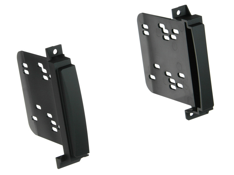 Monteringsram för 2-DIN ljudutrustning, svart metall, för Jeep Grand Cherokee 2011-.