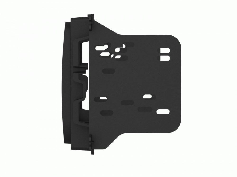 Monteringsram i svart plast för 2-DIN enheter, avsedd för Chrysler/Jeep/Dodge.
