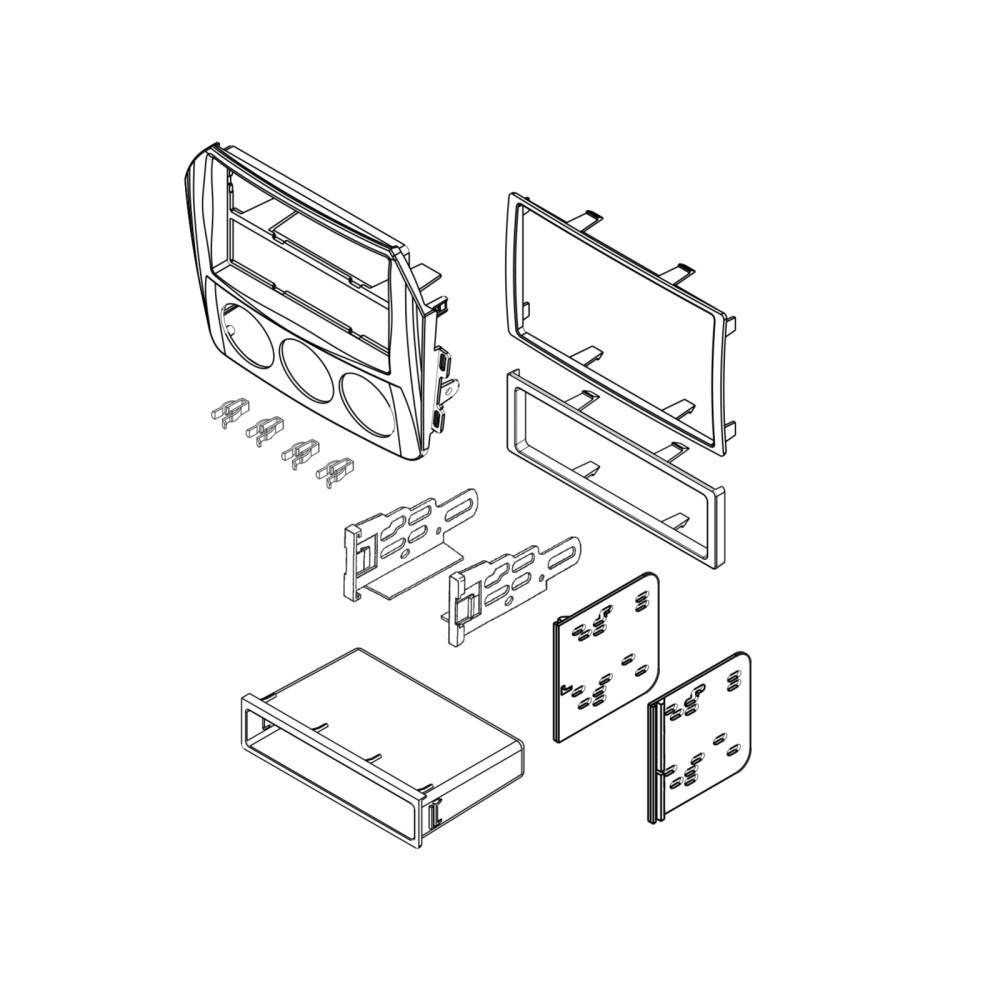 Monteringsram 1-din/2-din MX5 2009-