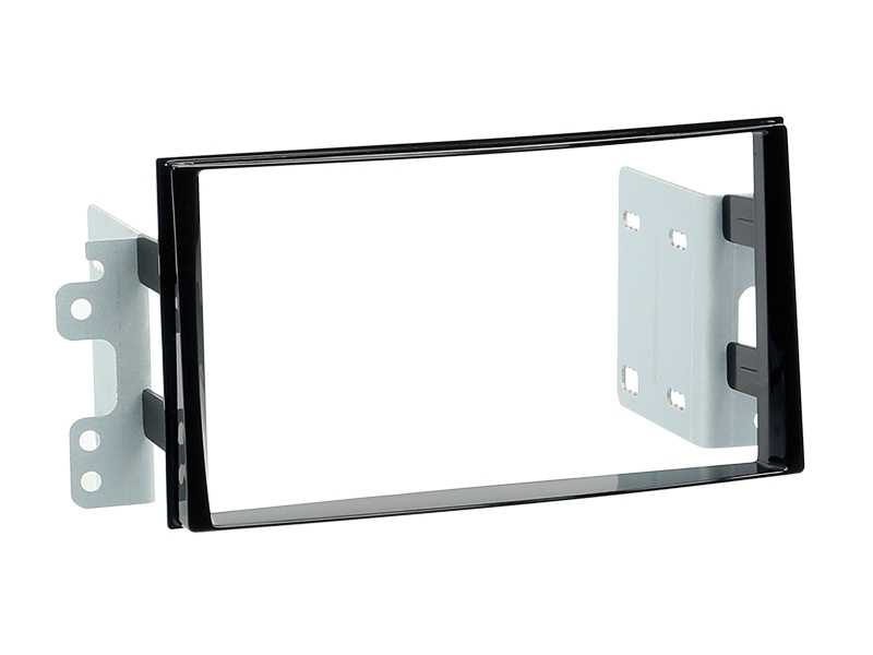 Monteringsram för 2-din enhet till Kia Carens III 2011- med svart yta.
