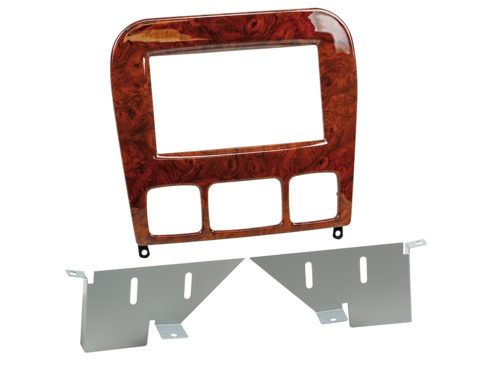 Monteringsram 2-DIN Mercedes S-klass, root wood