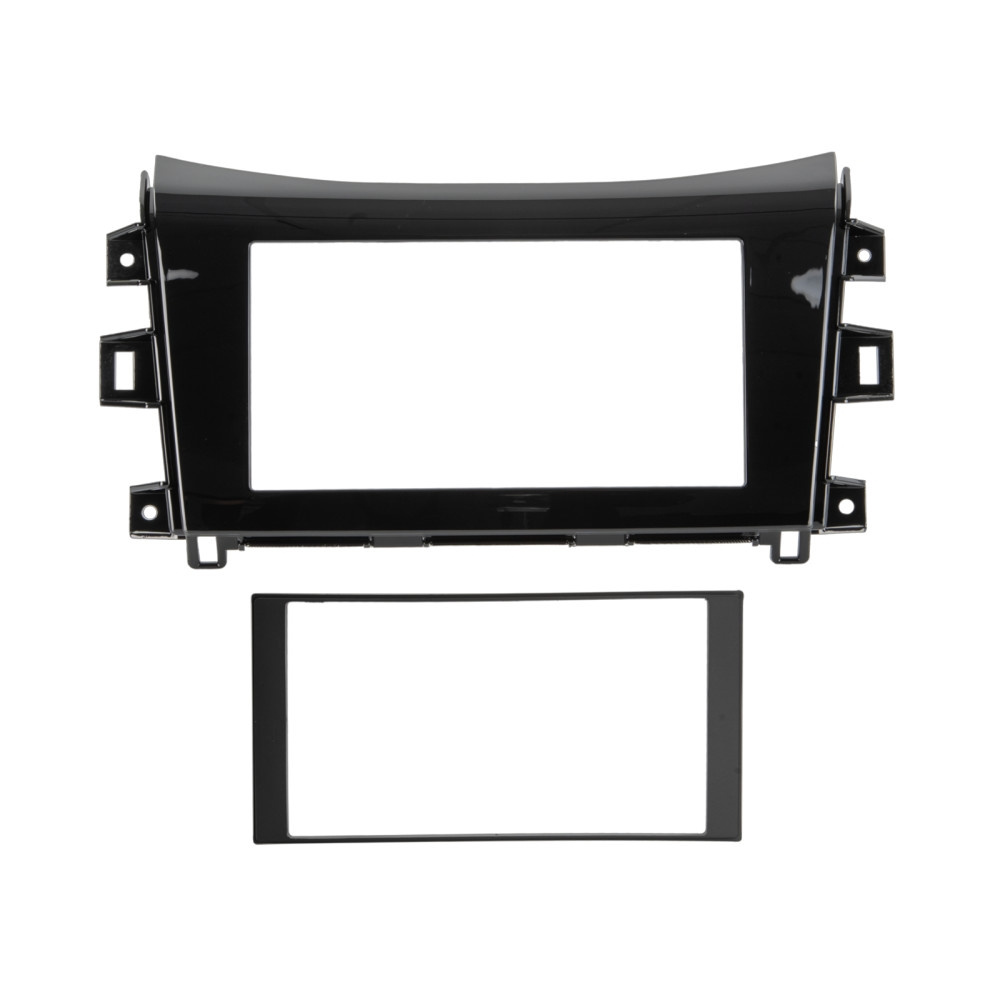 Monteringsram 2-DIN Nissan/Renault, piano black