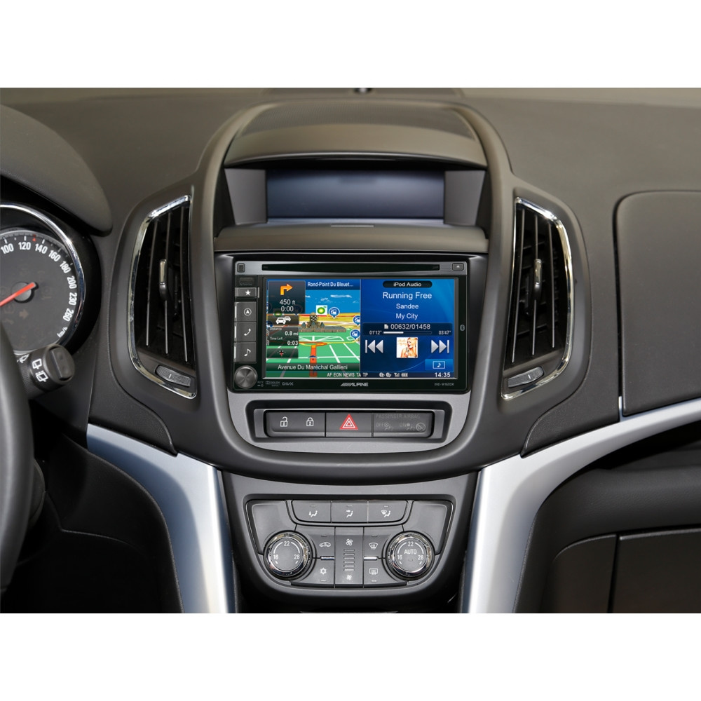 Monteringsram 2-DIN Opel Zafira Tourer, jet black