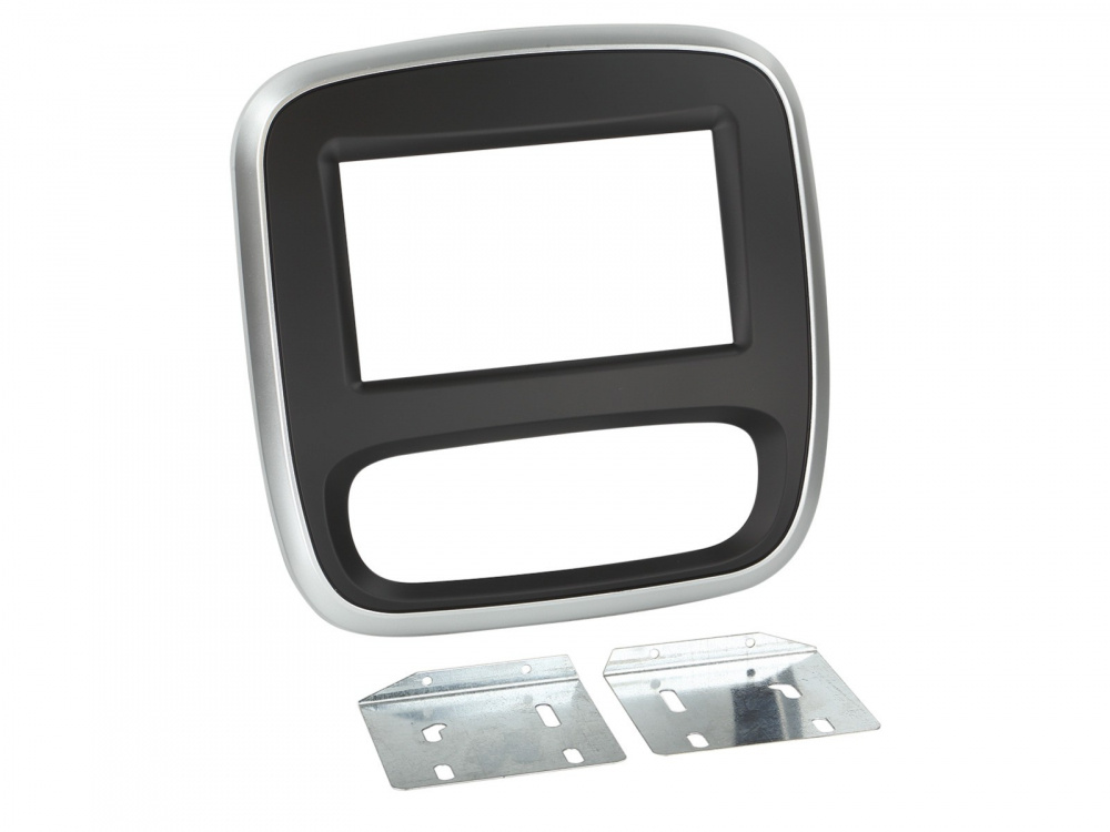 Monteringsram 2-DIN med metallfästen för Fiat/Nissan/Open/Renault.