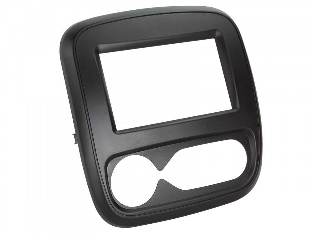 Svart monteringsram för 2-DIN enhet till Fiat/Nissan/Open/Renault.