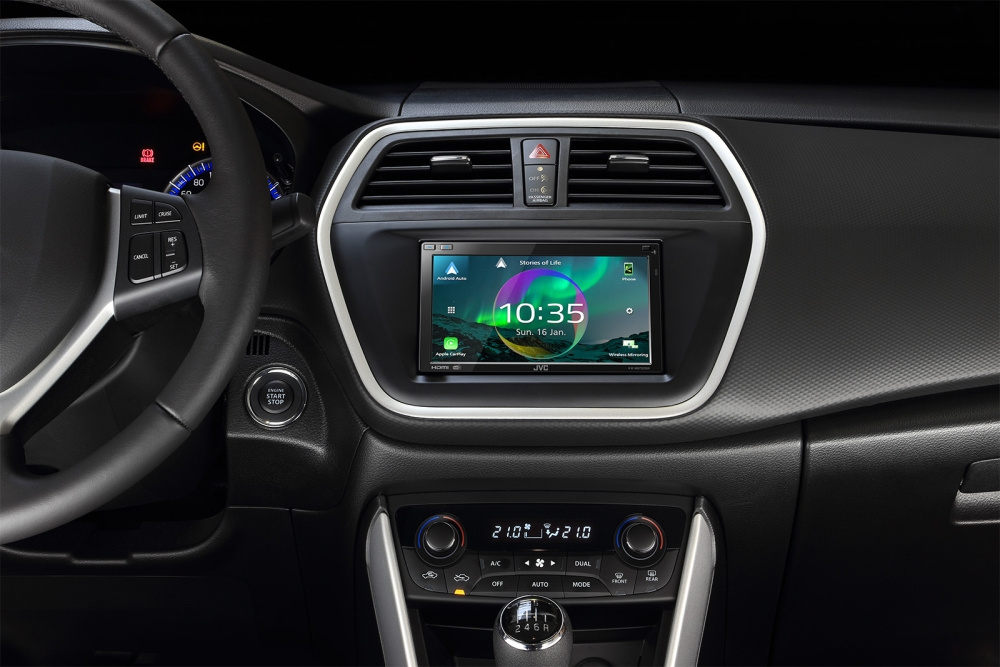 Monteringsram 2-DIN Suzuki SX4 S-Cross, svart