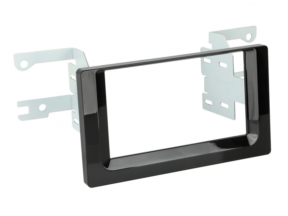 Monteringsram i pianosvart för 2-DIN enhet, specifik för Toyota Auris 2015-2019.