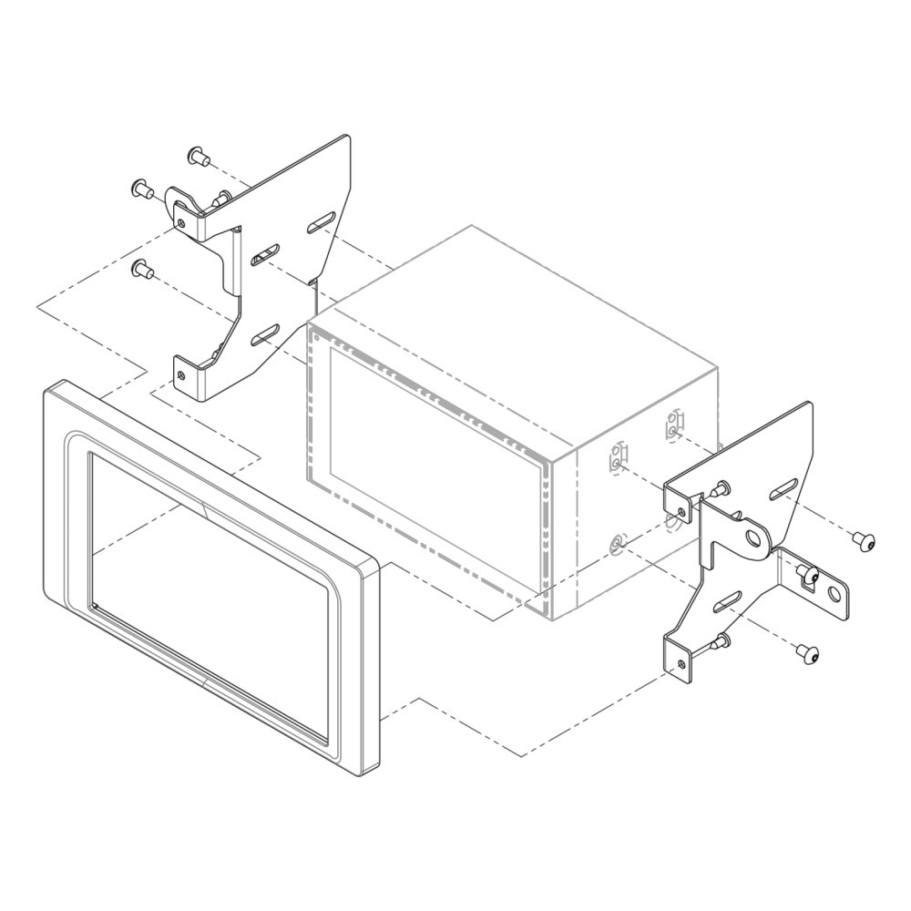 Monteringsram 2-DIN Toyota Aygo X, piano black