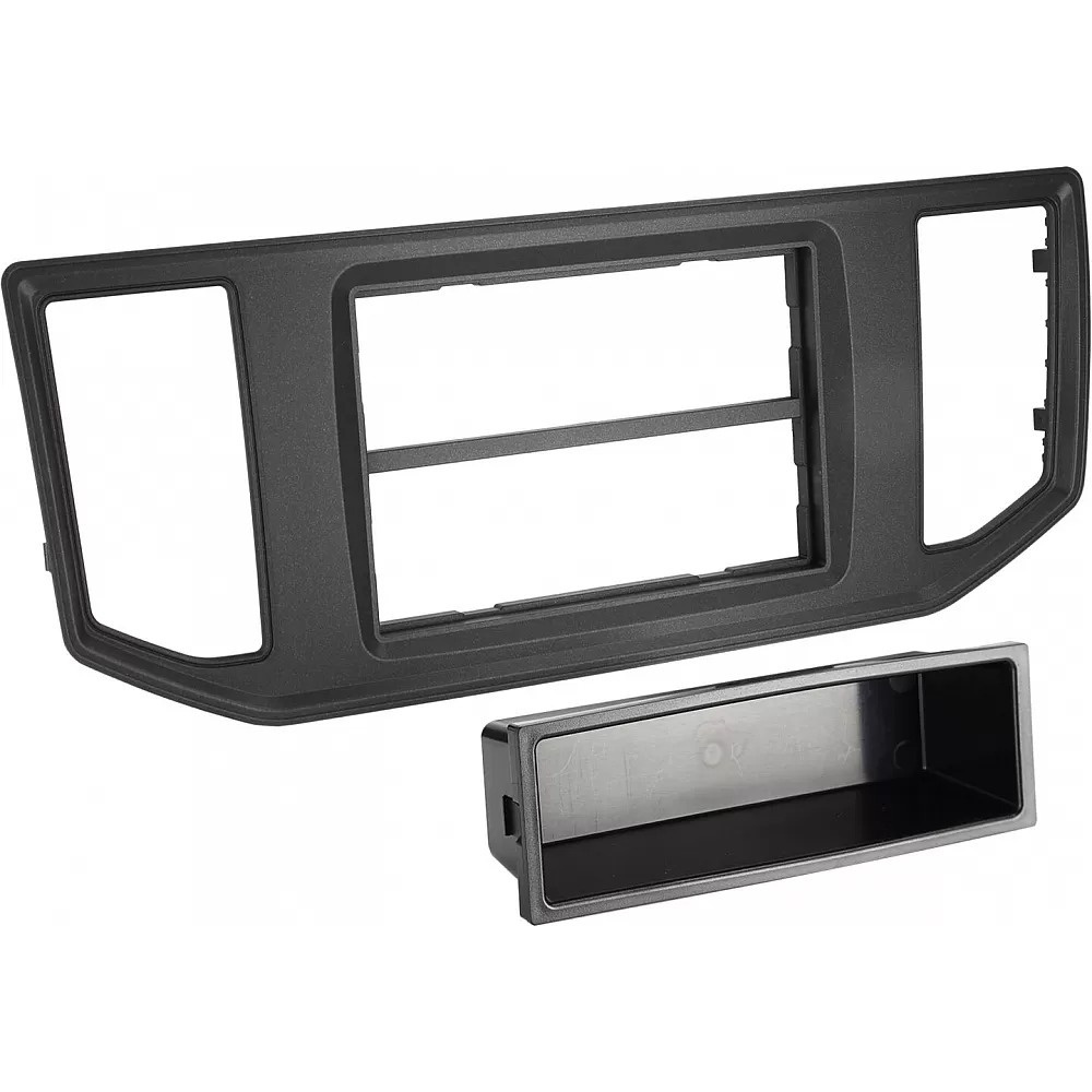 Monteringsram för 1&2-DIN, kompatibel med MAN TGE/VW Crafter 2017-2023.