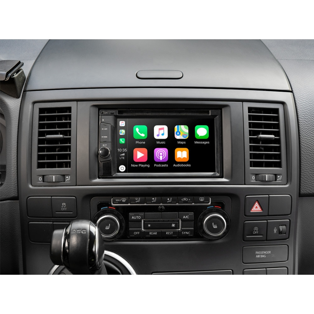 Monteringsram 2-DIN VW T5/Touareg, svart