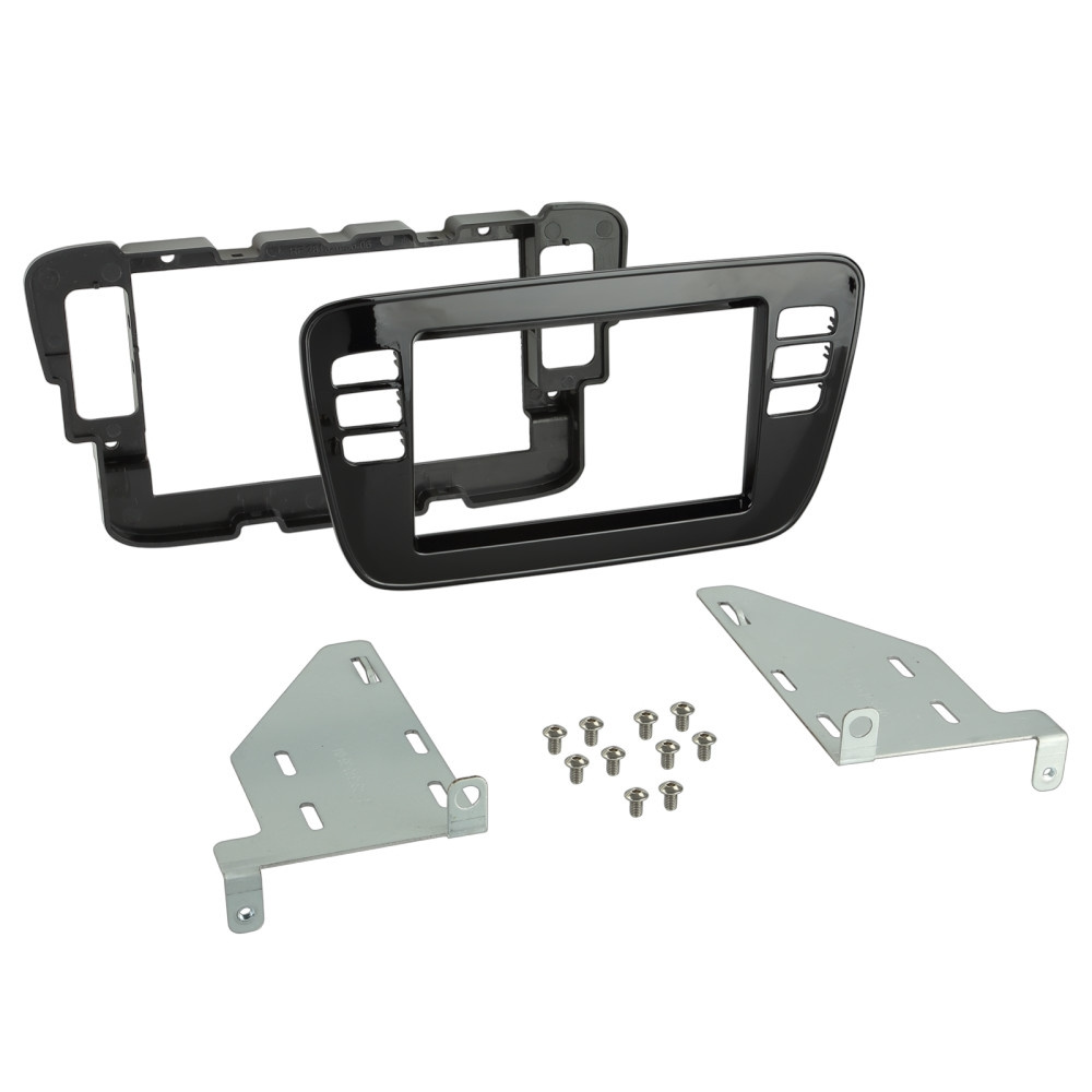 Monteringsram 2-DIN Seat/Skoda/VW, piano black