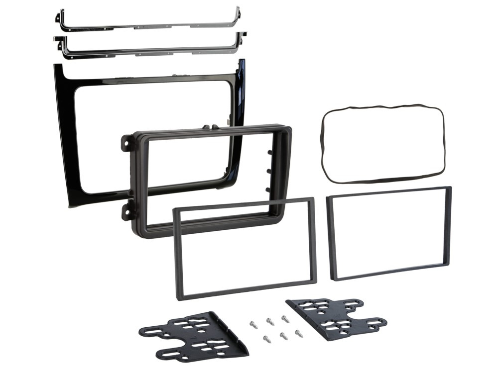 Monteringsram 2-DIN VW Polo 2014-2017, piano black