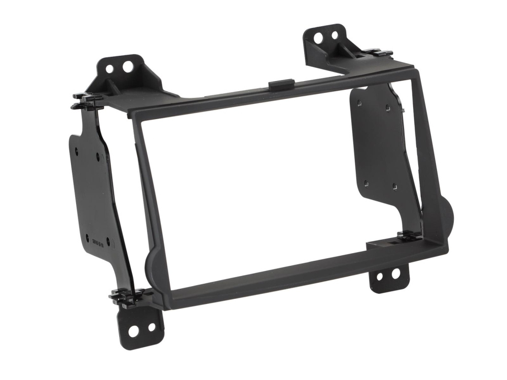 Monteringsram i svart för 2-DIN-enhet, designad för Hyundai H1.