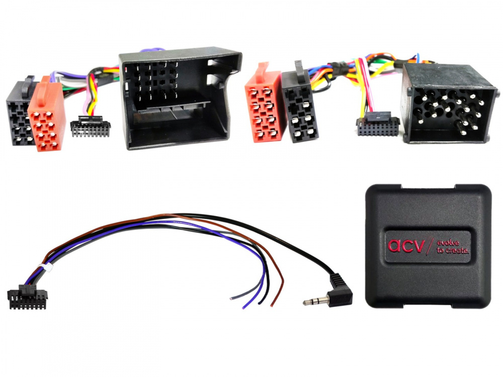 Kablage med kontakter för rattstyrning till BMW/Mini.