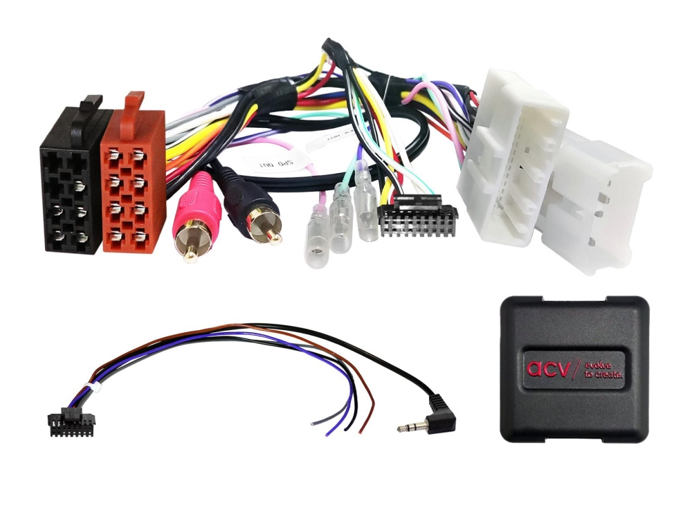 Kablage med flera kontakter för rattstyrning till Citroen/Peugeot/Toyota.