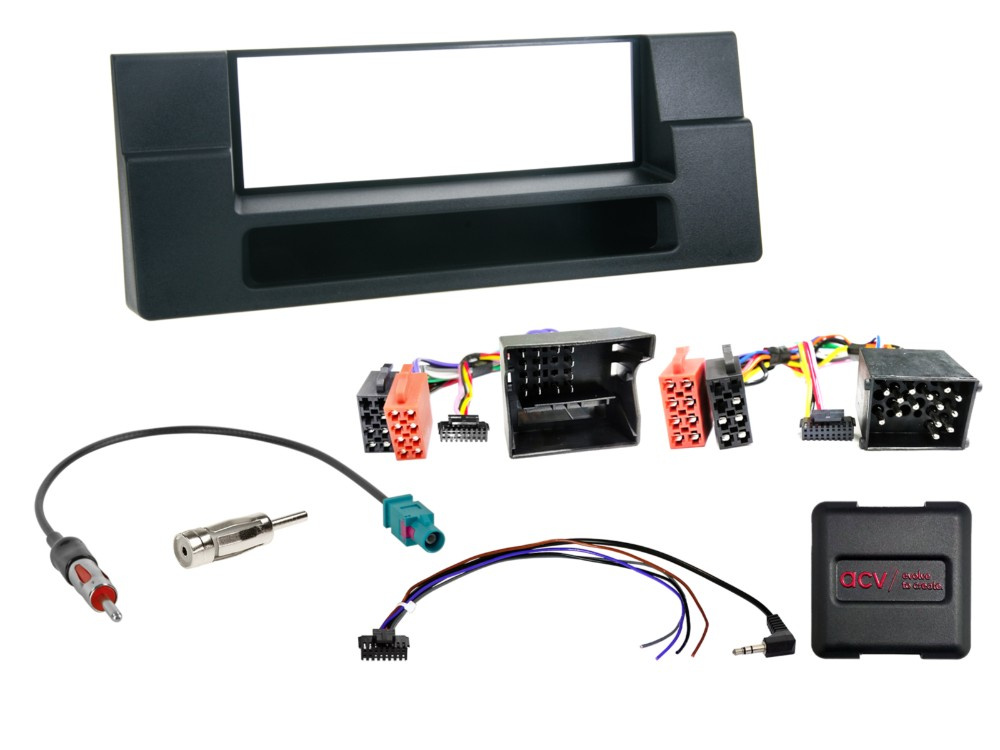 1-DIN Installationskit med prylfack BMW 5-serie E39