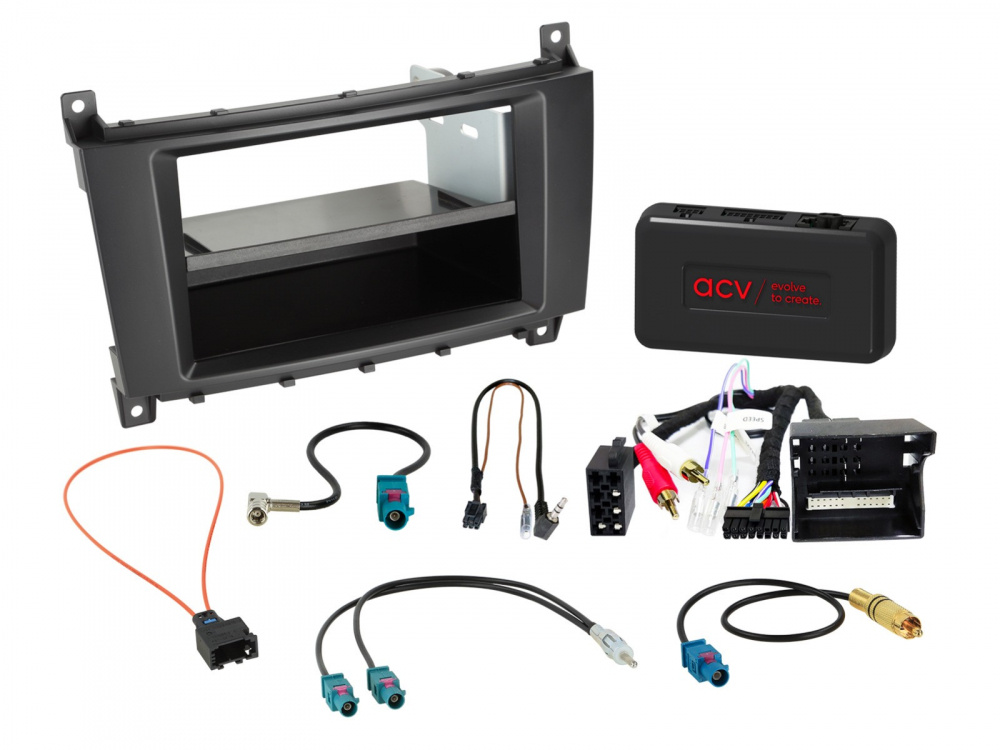 ACV Installationskit 2-DIN med prylfack Mercedes