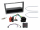 1-DIN Installationskit med prylfack Opel, analog/SWC Installationskit för 1-DIN radio med fack och kablar för Opel.