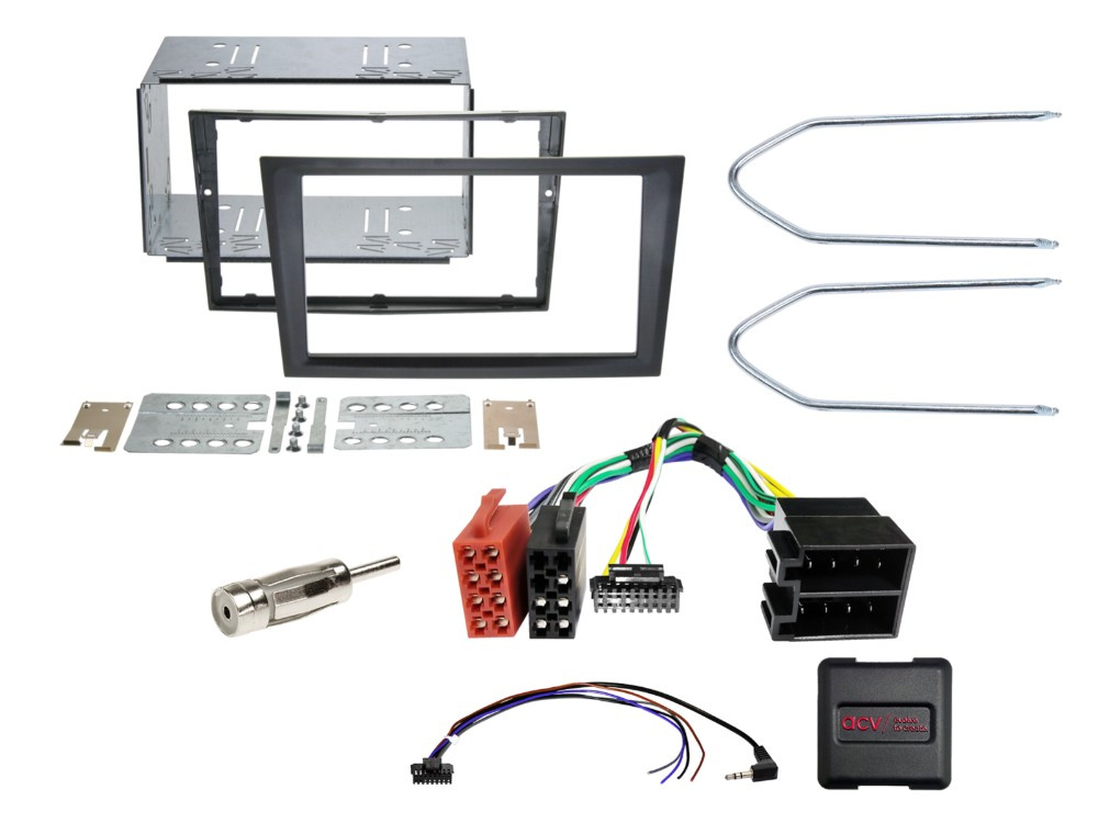 Installationskit 2-DIN Opel svart