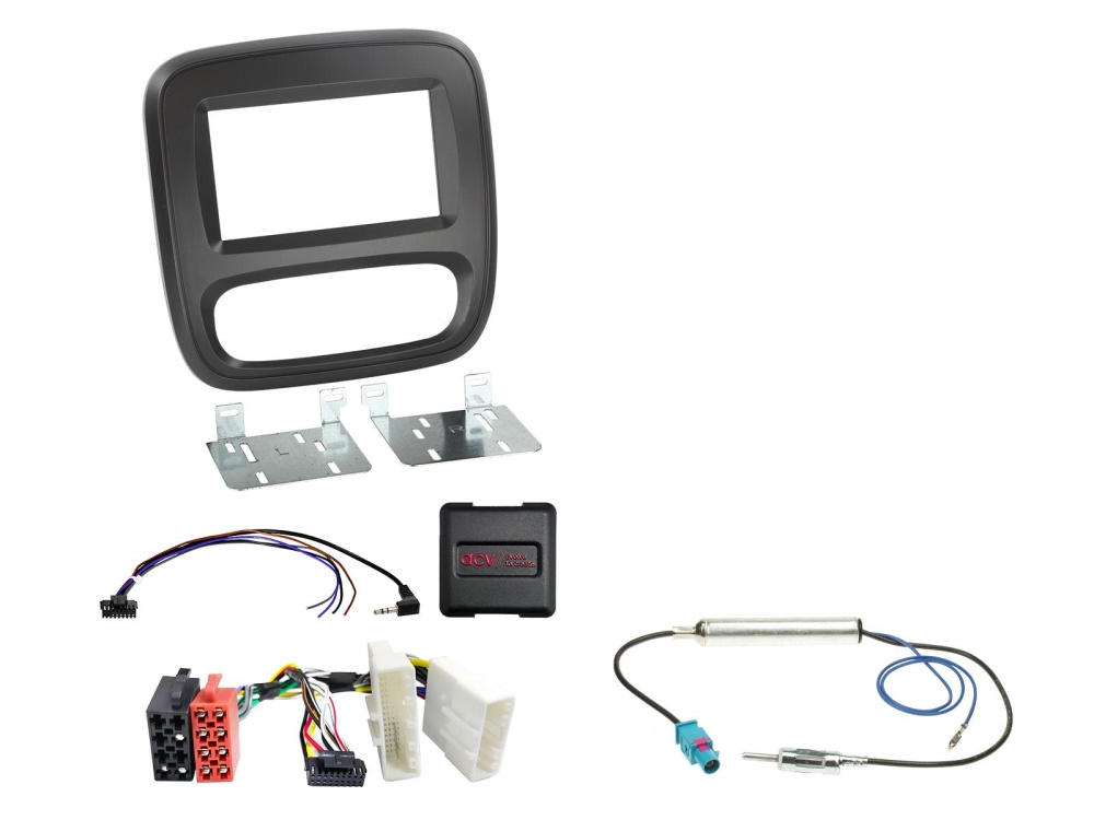 Monteringsram 2-DIN Fiat/Nissan/Opel/Renault
