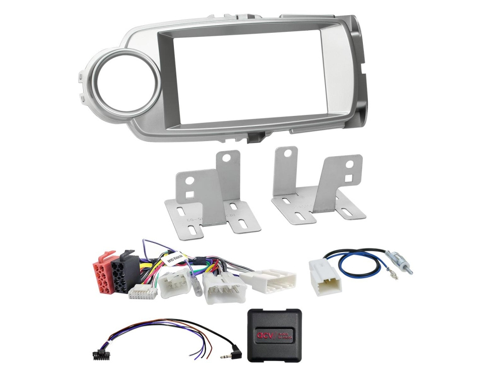 ACV Installationskit 2-DIN Toyota Yaris silver