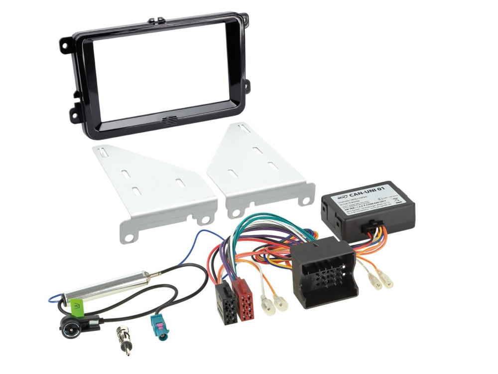 ACV Installationskit 2-DIN Seat/Skoda/VW, svart