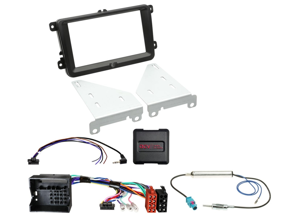 ACV Installationskit 2-DIN Seat/Skoda/VW, svart