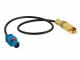 OEM Kameradapter Fakra(m) till RCA(m) En adapterkabel från Fakra(m) till RCA(m) med blå och guldfärgad kontakt.