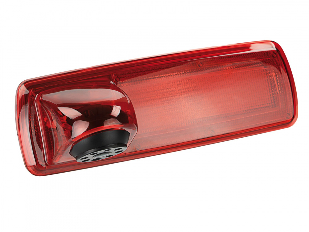 Bakljus med integrerad kamera, röd färg, designad för viss bilmodell.