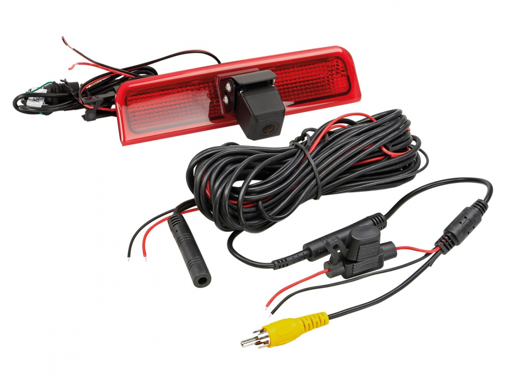 Backkamera med kablar och monteringsdelar för VW Caddy 2003-2015.