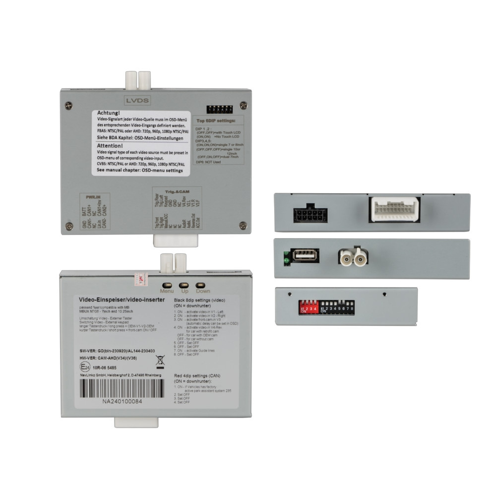 Kameragränssnitt bak- och framkamera