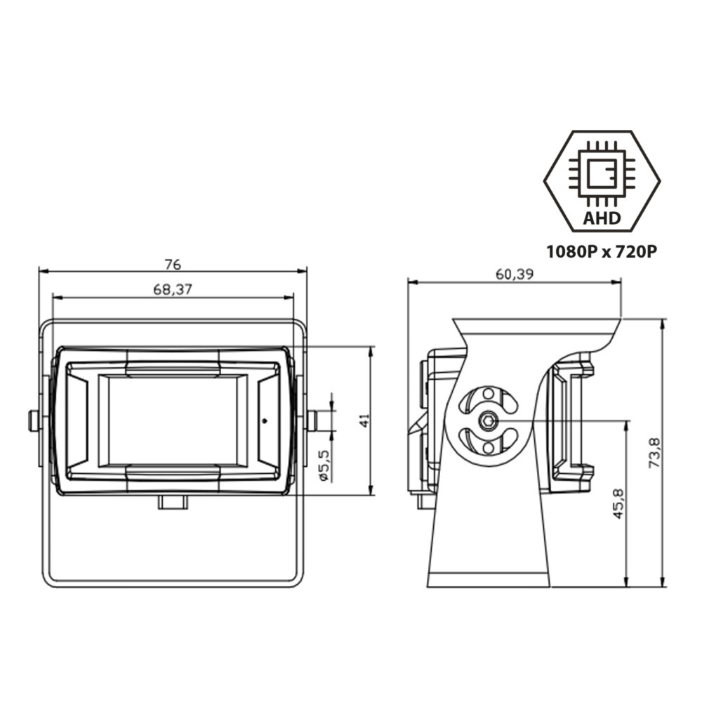 AHD Backkamera 170° Transporter/Motorhome