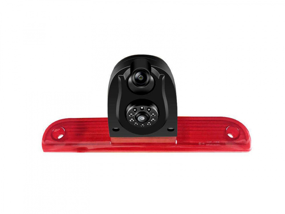 Backkamera med röd lins, avsedd för Fiat Ducato 2006-2019.